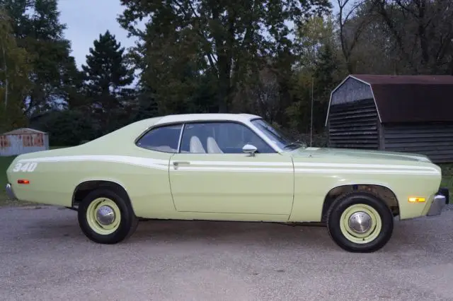 1973 rare duster 340 #'s matching 2 b sheets sunroof fold down seat console more