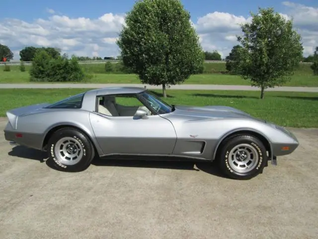 1978 silver anniversary corvette!! l-82/auto!! 77k actual miles!!