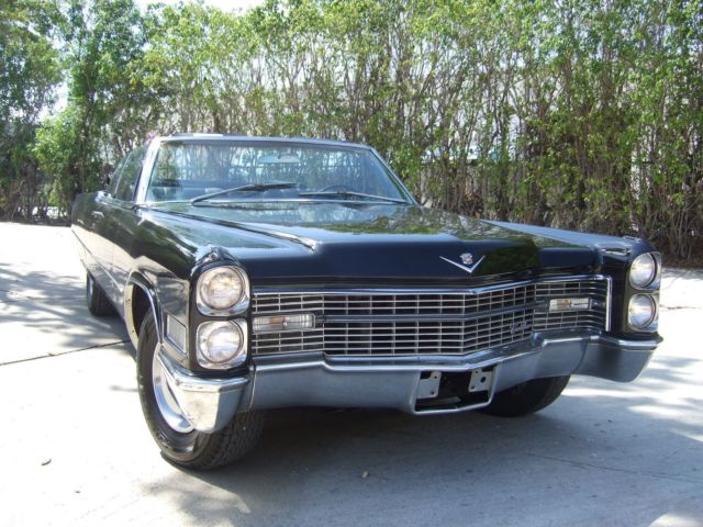1966 lights stacked,triple black, classic drop-top cadillac!!! ready to drive!