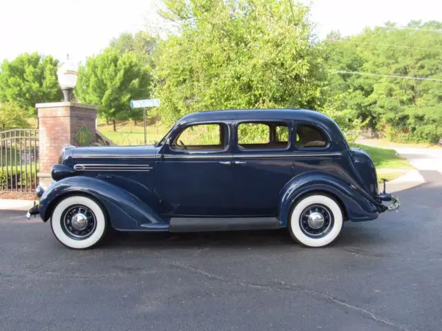 1936 plymouth deluxe kissing doors restored beautifully royal blue & cream