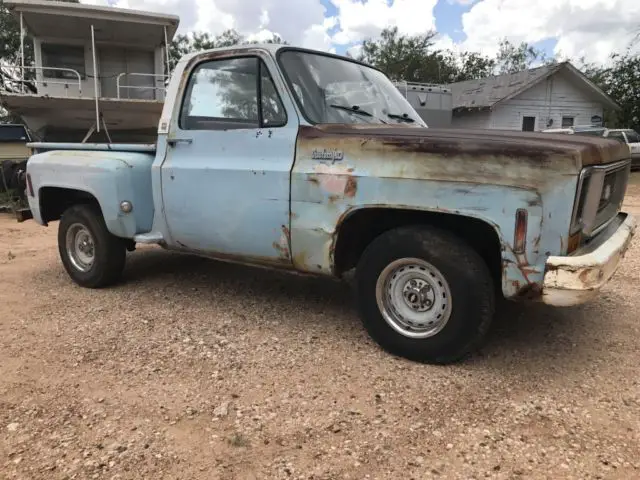 1973 c10 shortbed stepside straight tx. original custom 10