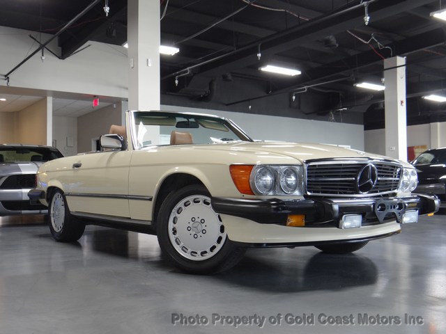 1986 mercedes 560sl ivory/palomino w/hard top *only 41k orig miles* rust free!!!