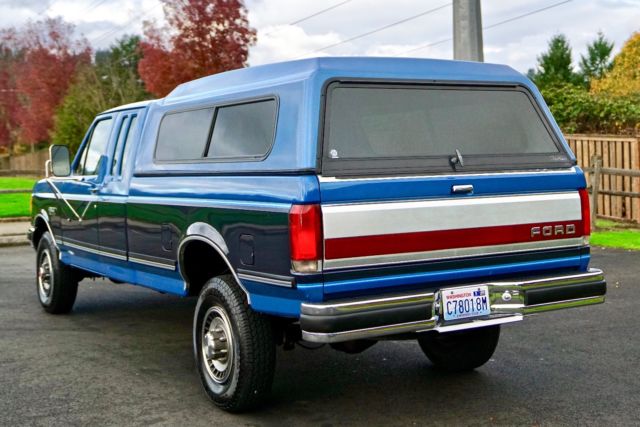 1991 ford f-250 xlt hd super cab 8' bed 4x4 460 v-8 gas engine 72,000 1'owner