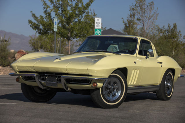 rare exceptional 1965 corvette coupe goldwater yellow numbers matching 300hp 327