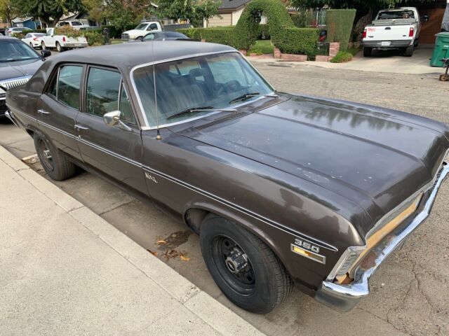 1972 chevrolet nova sedan brown rwd automatic