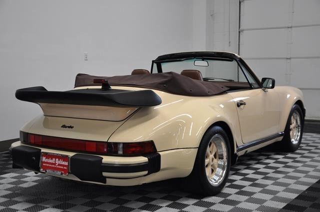 1989 porsche 911 turbo cabriolet apricot beige/mahogany 5 speed car 21500 miles