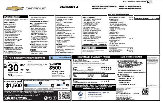 2023 chevrolet malibu fwd 1lt