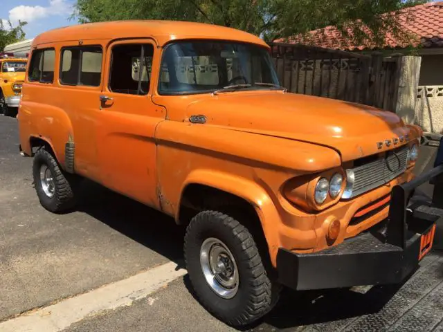 1963 jeep powerwagon suv orange, runs and drives great