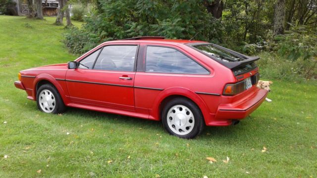 1987 volkswagen scirocco, 16 valve, red, 5spd, leather, all original, very sharp