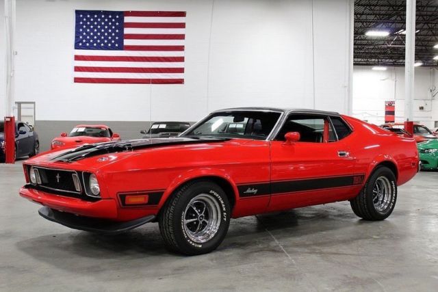 1973 ford mustang mach 1 110641 miles red and black coupe 351ci v8 automatic