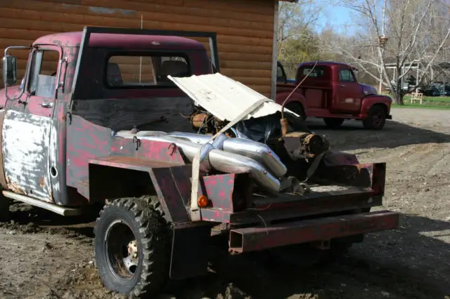 1957 dodge truck d-100 has a caddy 472 motor-good ratrod-project truck