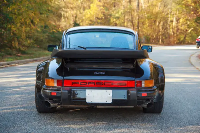 1984 euro porsche 911 turbo coupe 930 black over black leather - 64k miles