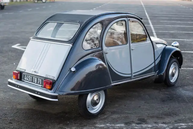 fully-restored gray/gray citroen 2cv charleston