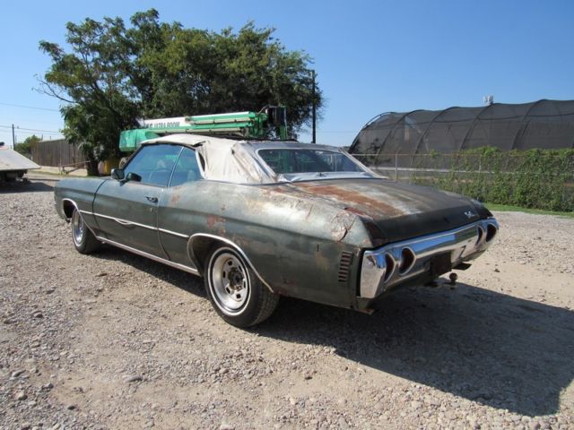 1971 chevelle convertible project- 350,auto buckets console ps, pb a/c dallas.tx