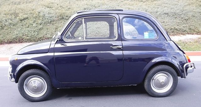 1970 fiat 500l 2 door coupe w/ sunroof