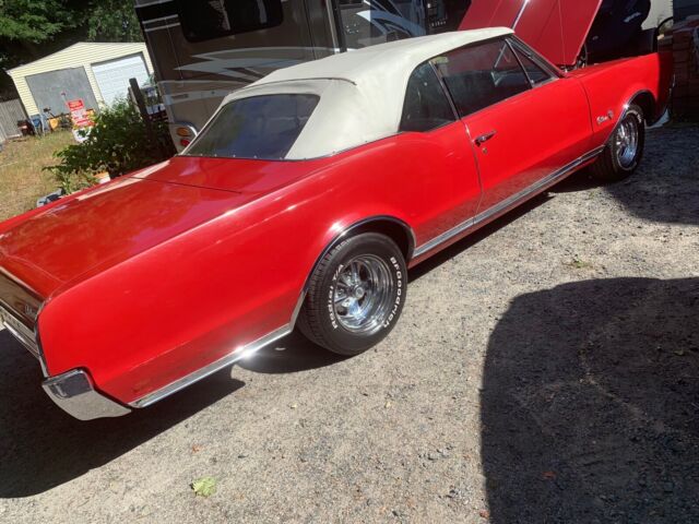 1967 oldsmobile 442 cutlass 5.0 supreme classic convertible red rwd automatic