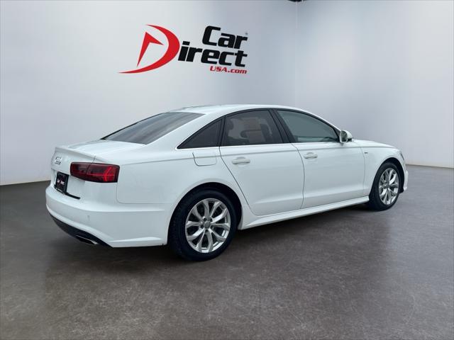 2018 audi a6 premium, heated seats, parking senors, backup camera, sunroof, keyless start, leather, glossy white, power mirrors!!