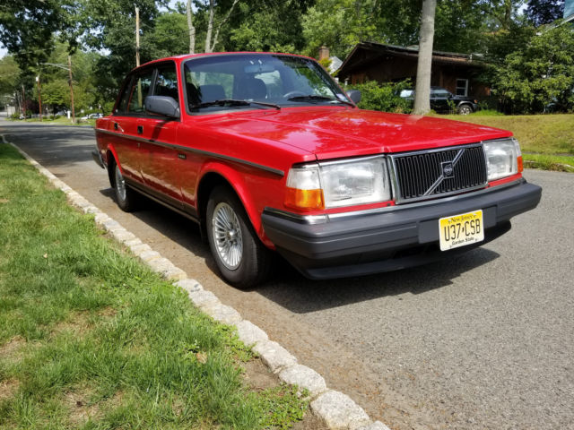 1992 volvo 240 restored auto a/c red exterior charcoal cloth interior