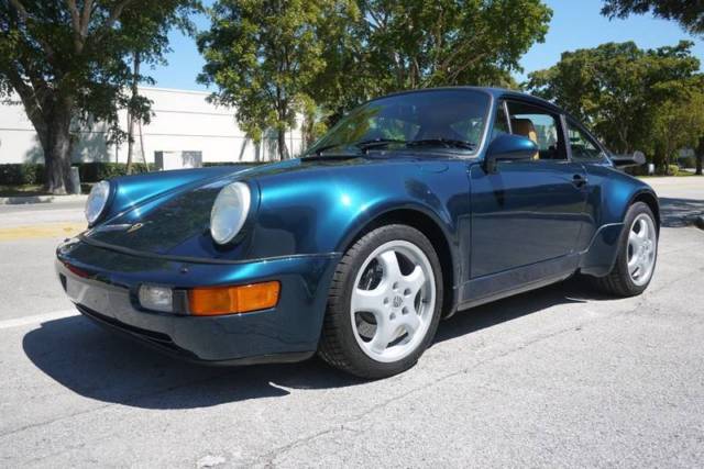 1991 porsche turbo 964 amazon green cashimere beige!!!