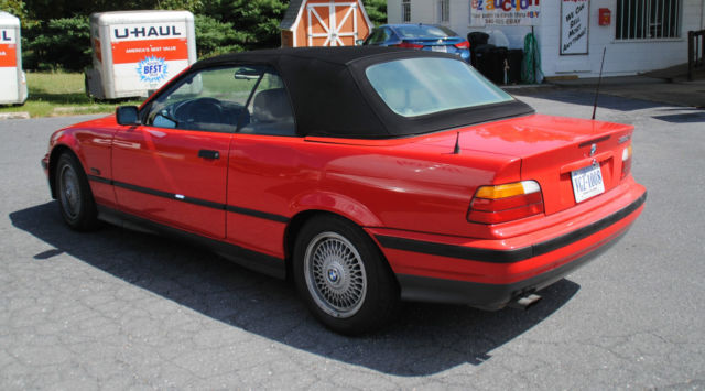 1994 bmw 325i cabrio convertible red 2.5l - nice car!