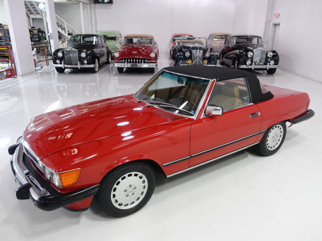 vintage 1987 mercedes-benz sl-class 560sl, numbers matching, includes both tops