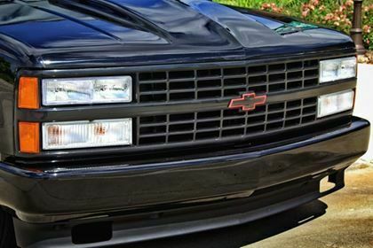 black 1990 chevrolet 1500 silverado pickup truck 454 cid v8