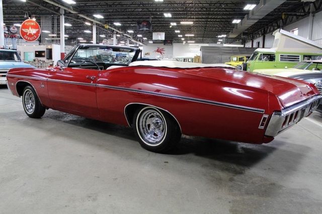 1968 chevrolet impala 80317 miles red convertible 350 gm automatic