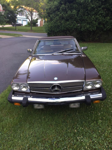 1983 mercedes benz 380 sl restored braun w/ palomino int 147k mls