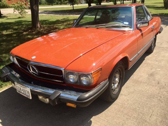 mercedes benz 450 sl class- british red