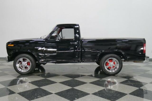 short bed f100 with a/c great looking original black truck