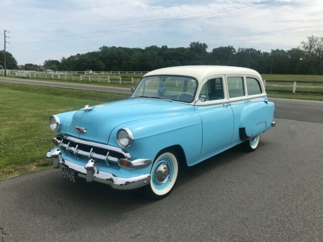 restored 1954 chevy 210 handyman wagon v8 upgraded a/c pdb