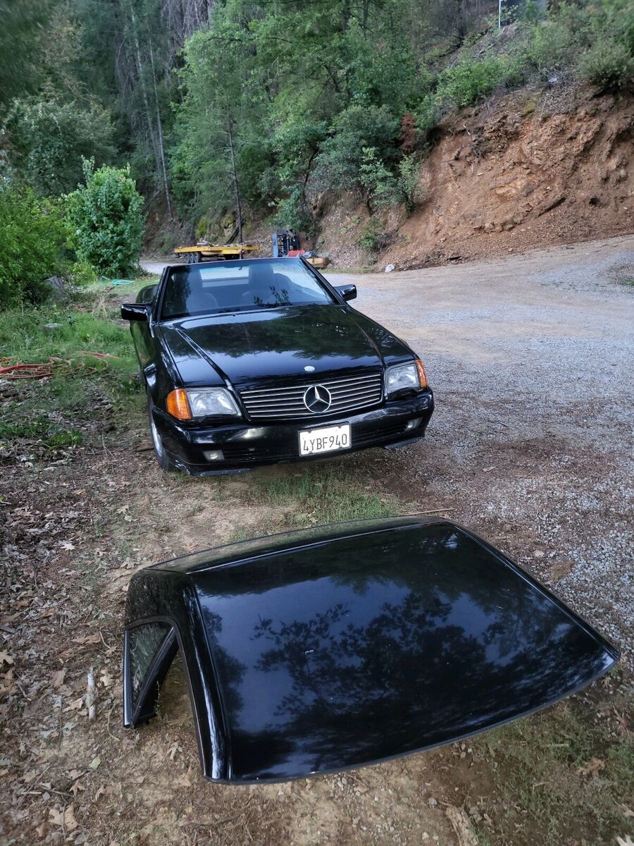 1992 mercedes-benz 500sl convertible black rwd automatic sl