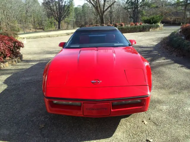 modified 1987 red convertible corvette no reserve