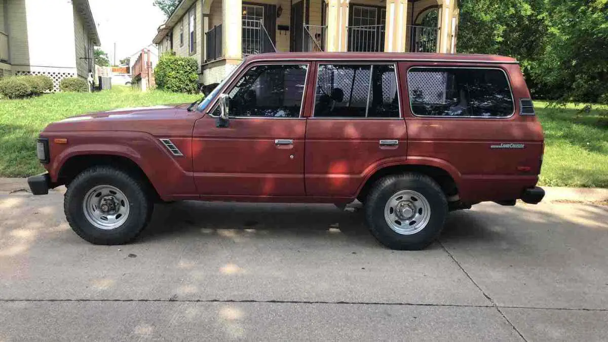 1989 toyota land cruiser suv red 4wd automatic fj62 gx