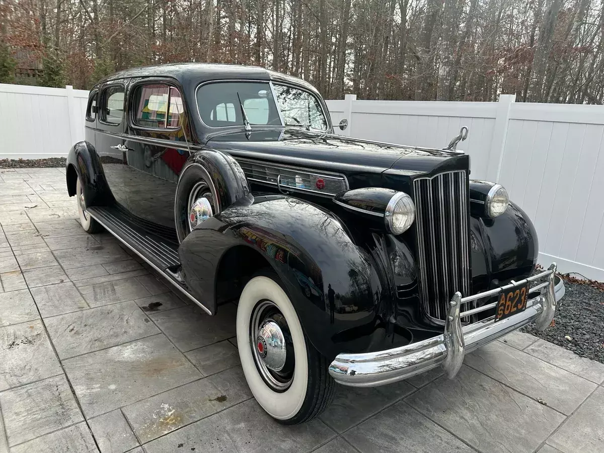 1939 packard 1700 sedan black rwd manual limo