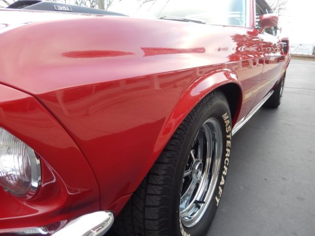 1969 ford mustang mach 1 candyapple red match#s 351 with factory a/c