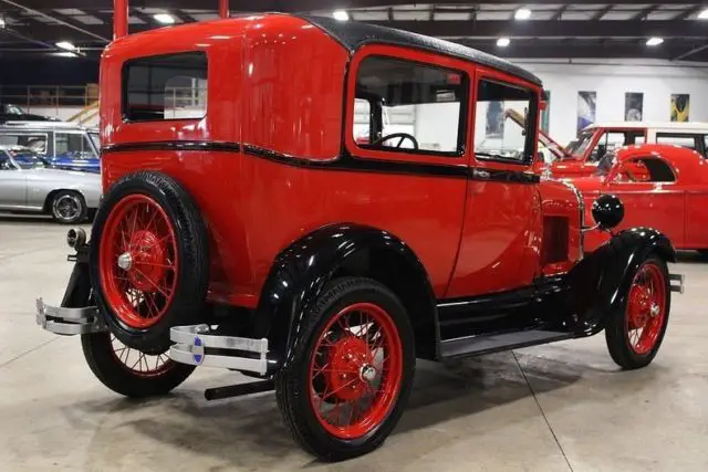 1928 ford model a 68807 miles bright red coupe 4 cylinder 3 speed manual