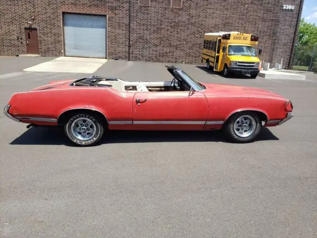 1971 oldsmobile cutlass convertible red rwd automatic supreme