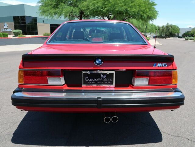 bmw m6 5spd sunroof cinnabar red over black e24 rsut free 1986 1988 1989 635cis