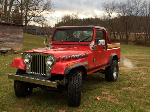 1984 jeep scrambler, red with 5000 miles available now!
