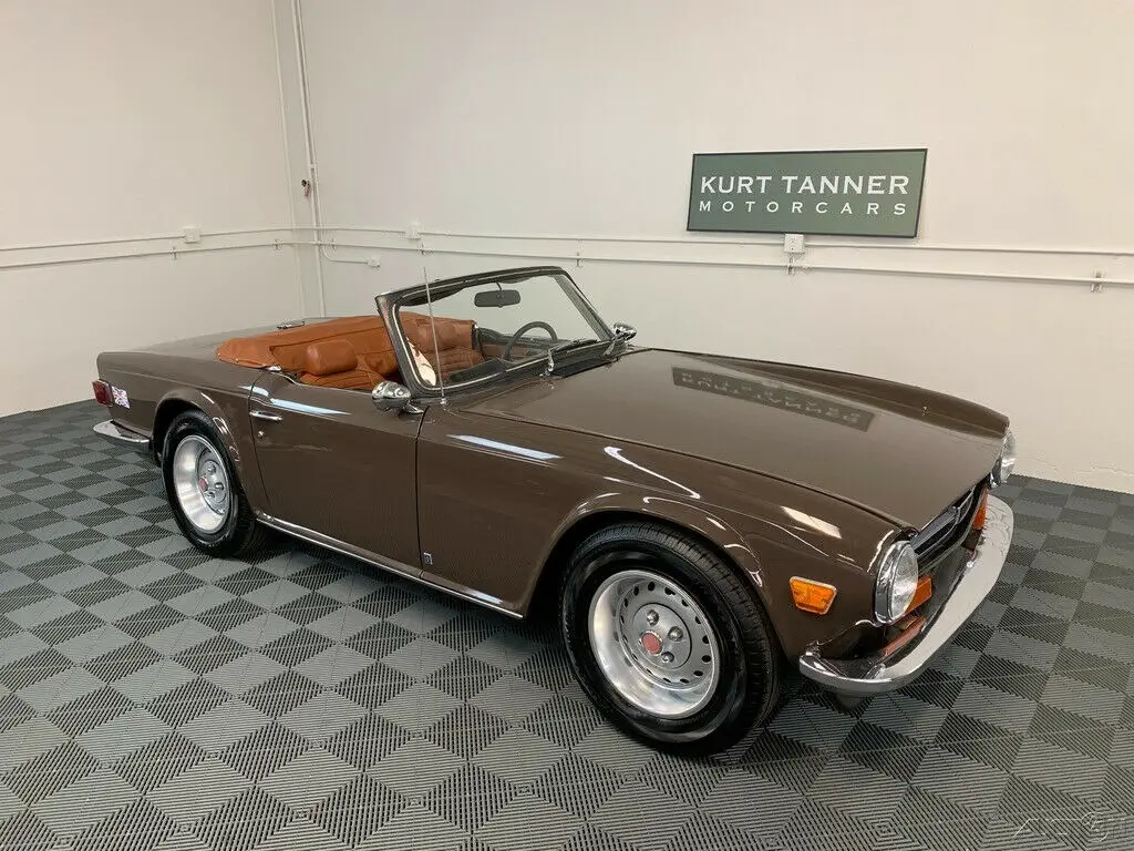 1973 triumph tr-6. sienna. unrestored, honest, good driver showing 80,266 miles