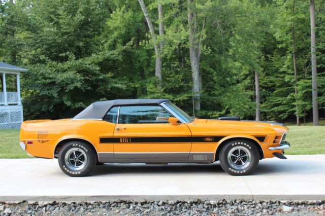 1970 grabber orange ford mustang convertible twister mach 1 shelby tribute