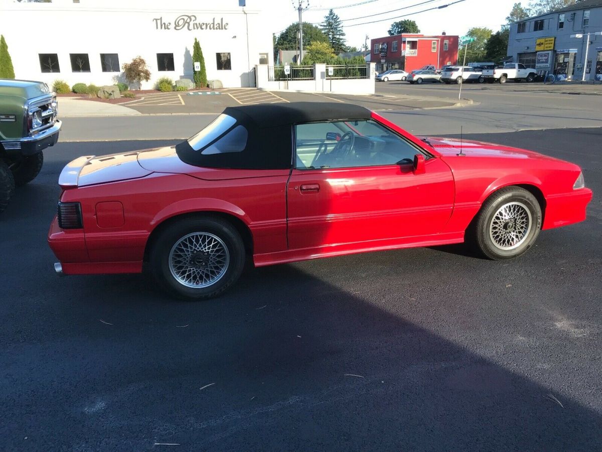 1988 ford mclaren asc mustang convertible #741 a/t 5.0l v8 58kmiles red/gray ltr