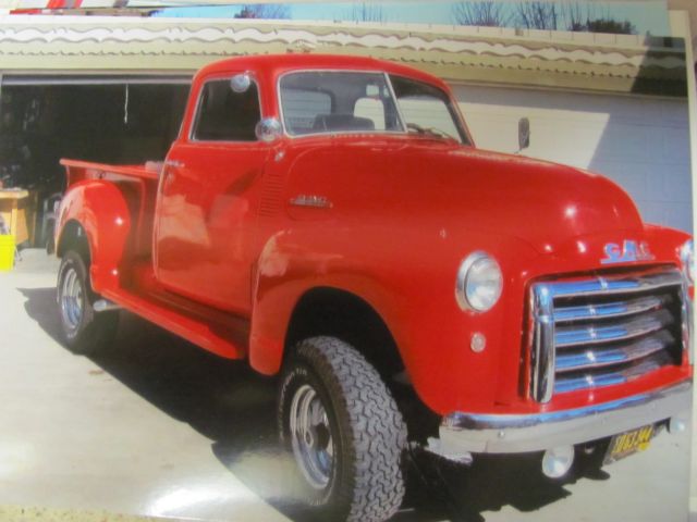 1952 gmc 5 window short bed truck restored red