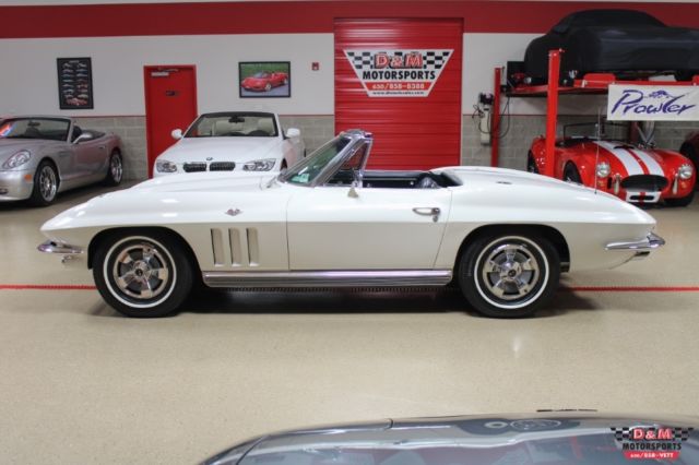 1966 chevrolet corvette 59389 miles ermine white convertible 4-speed manual