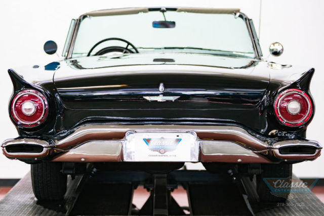 1957 ford thunderbird roadster 312 v8 2 speed automatic convertible black