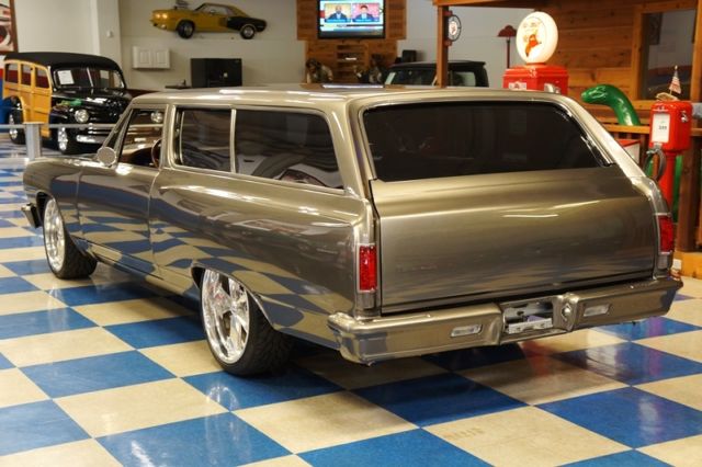 1965 chevrolet chevelle wagon fuel injected - tv built "chopped, cut, rebuild"