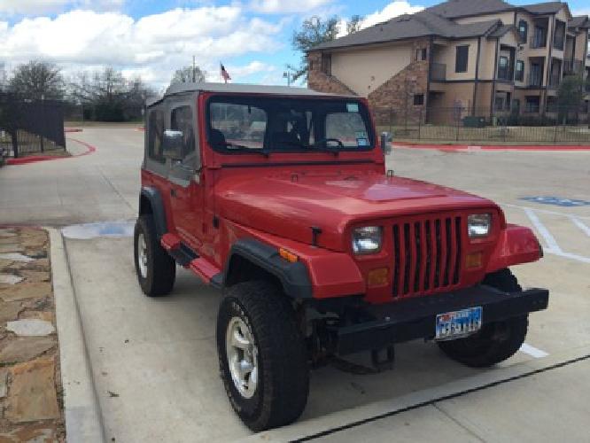 1989 jeep wrangler 110k miles (original blue, current red) carburated in bryan, tx