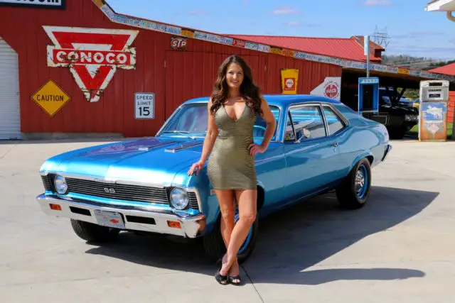 1968 chevrolet nova grotto blue 350 v8 automatic