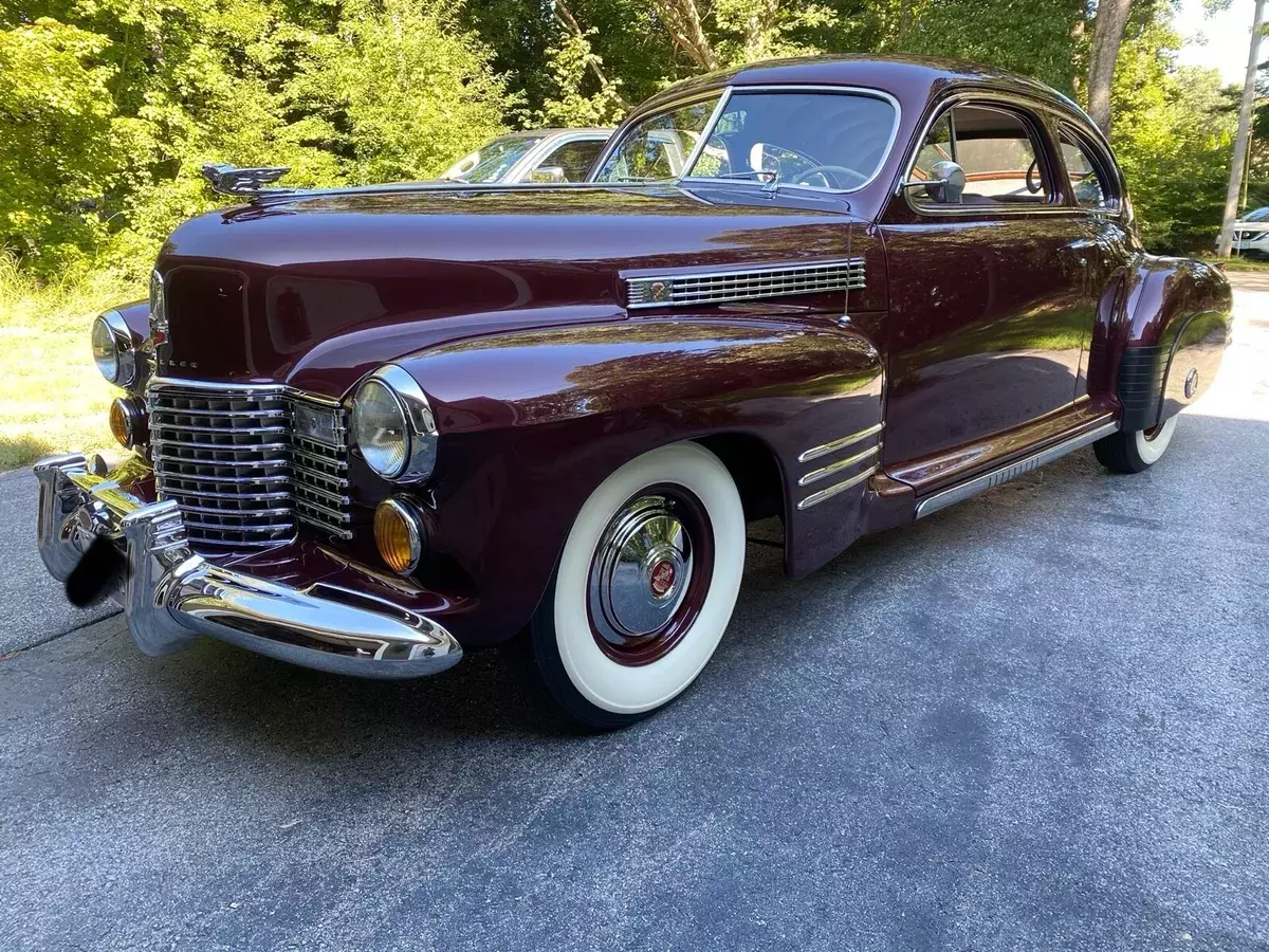 1941 cadillac 61 red sedanette